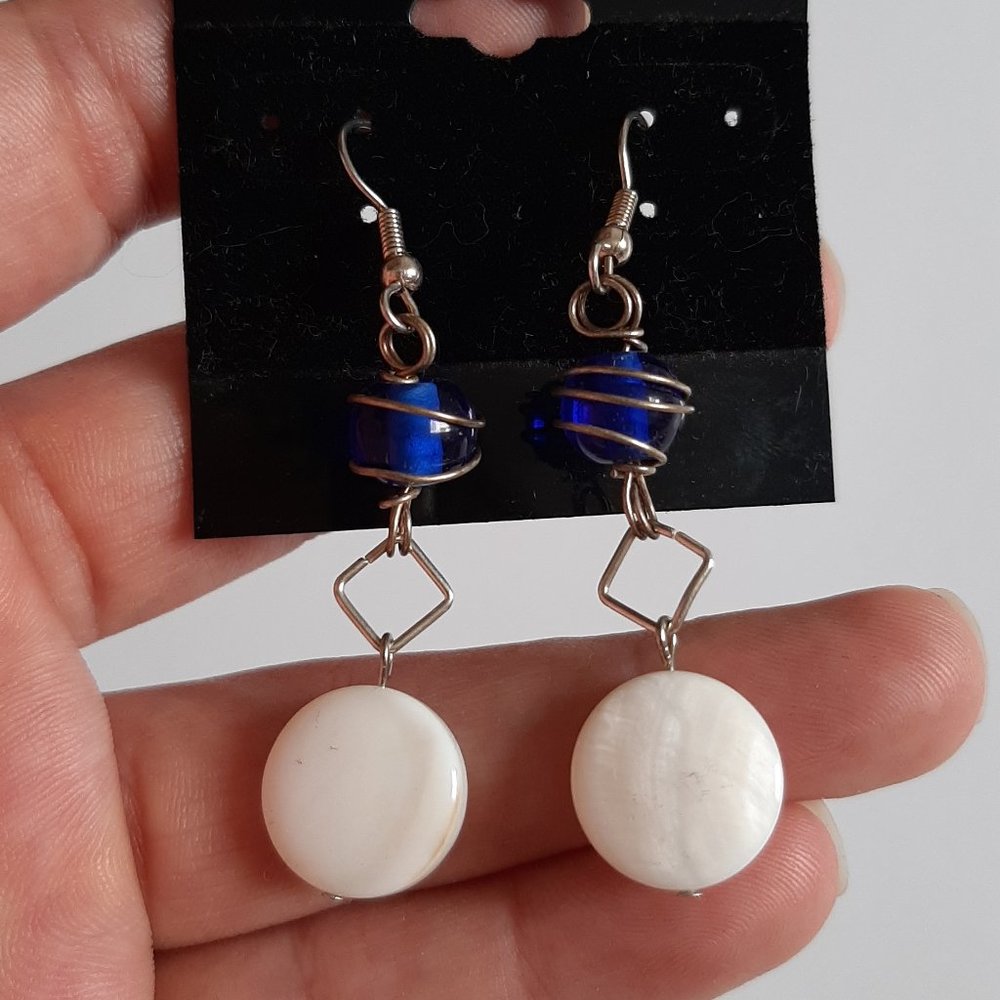 Blue Dangle Earrings